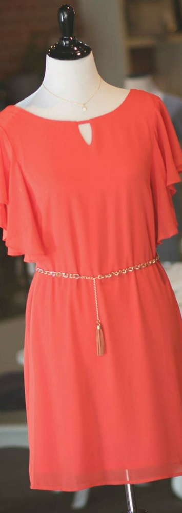 Coral dress